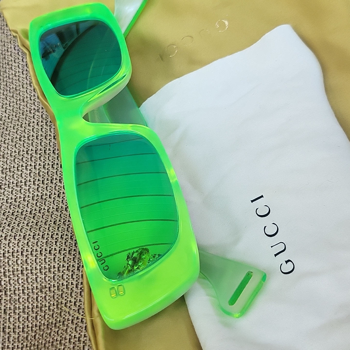 Authentic Rare Gucci Green Sunglasses